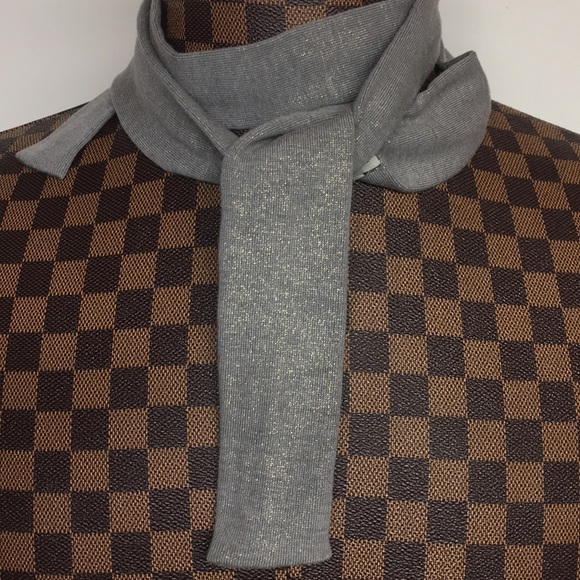 James Campbell - Gray Shimmer Jersey Skinny Tie 👔 - Picture 1 of 6